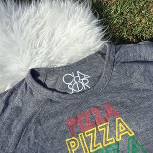 Chaser La Shirts & Tops - Chaser LA Girls Pizza Crewneck Sweatshirt Size 12 Chaser La Shirts & Tops - Chaser LA Girls Pizza Crewneck Sweatshirt Size 12